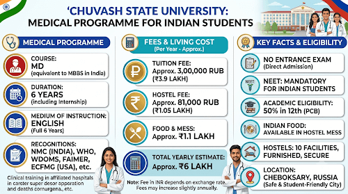Chuvash State University: Medical Programme, Fees and Key Facts for Indian Students 5 Chuvash State University: Medical Programme, Fees and Key Facts for Indian Students